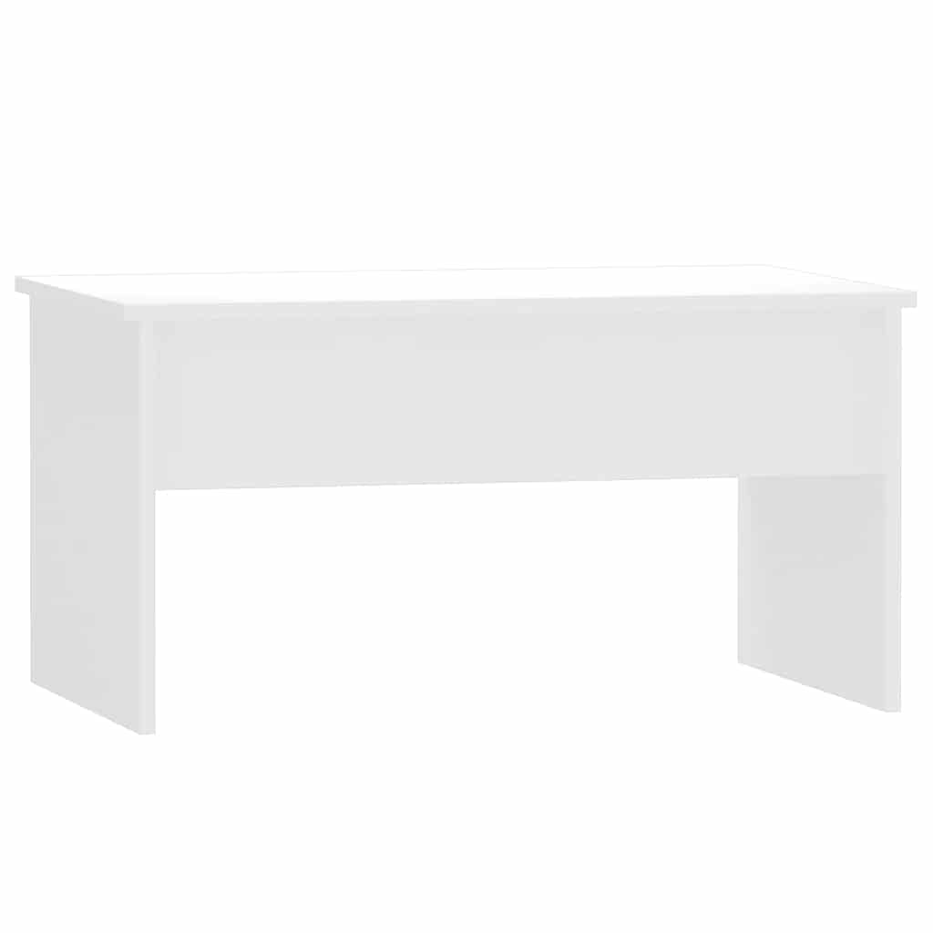 Table basse blanc brillant 80x50,5x41,5 cm bois d'ingénierie - XIOS