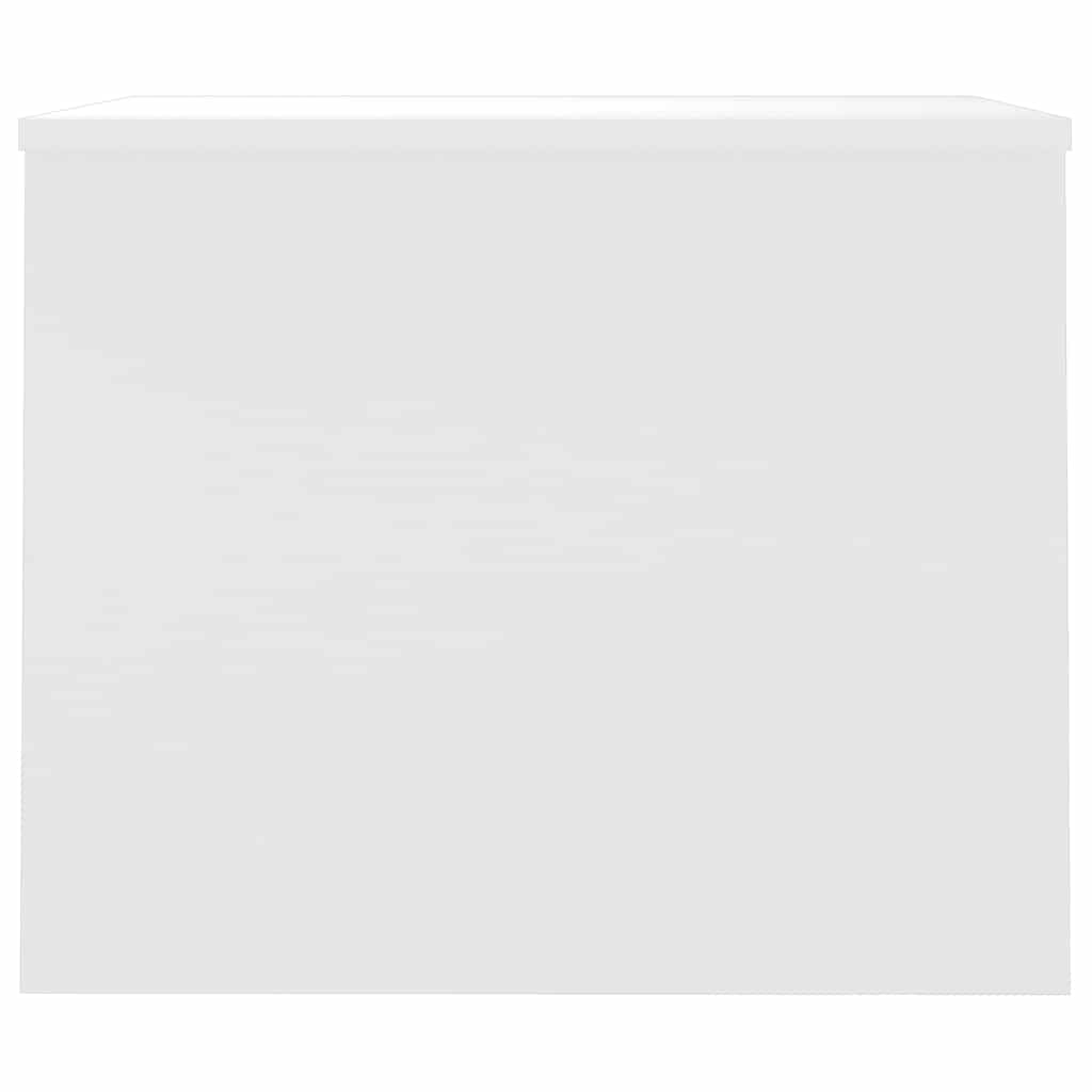 Table basse blanc brillant 80x50,5x41,5 cm bois d'ingénierie - XIOS