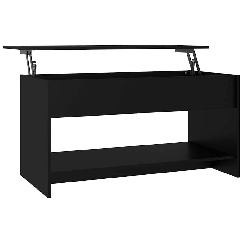 Table basse noir 102x50x52,5 cm bois d'ingénierie - XIOS