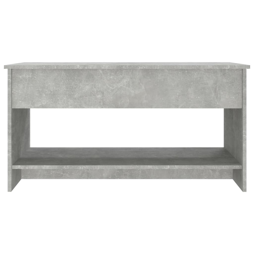 Table basse gris béton 102x50x52,5 cm bois d'ingénierie