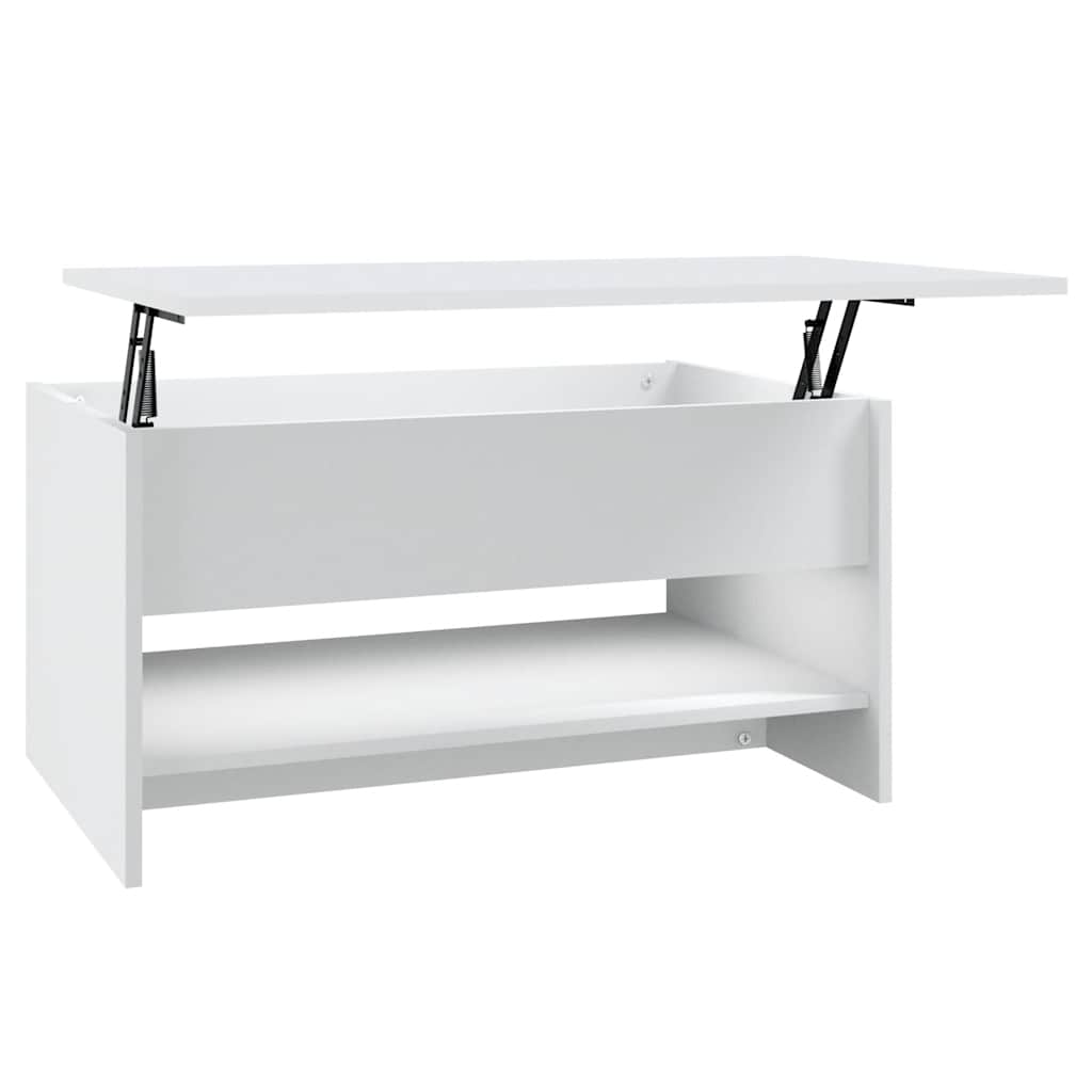Table basse Blanc 80x50x40 cm Bois d'ingénierie - XIOS