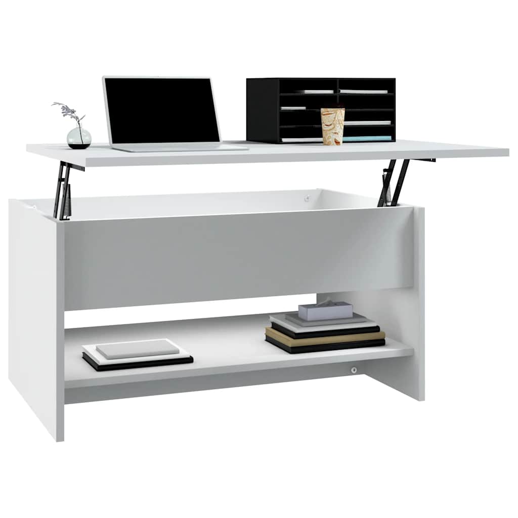 Table basse Blanc 80x50x40 cm Bois d'ingénierie - XIOS