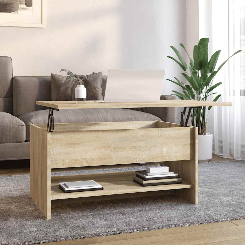 Table basse Chêne sonoma 80x50x40 cm Bois d'ingénierie - XIOS