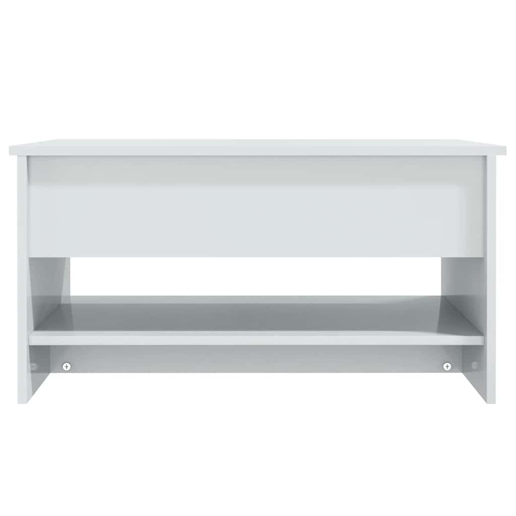 Table basse Blanc brillant 80x50x40 cm Bois d'ingénierie - XIOS
