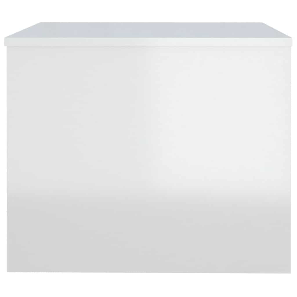 Table basse Blanc brillant 80x50x40 cm Bois d'ingénierie - XIOS