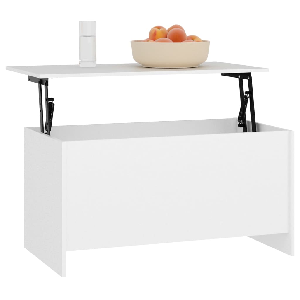 Table basse Blanc 102x55,5x52,5 cm Bois d'ingénierie - XIOS