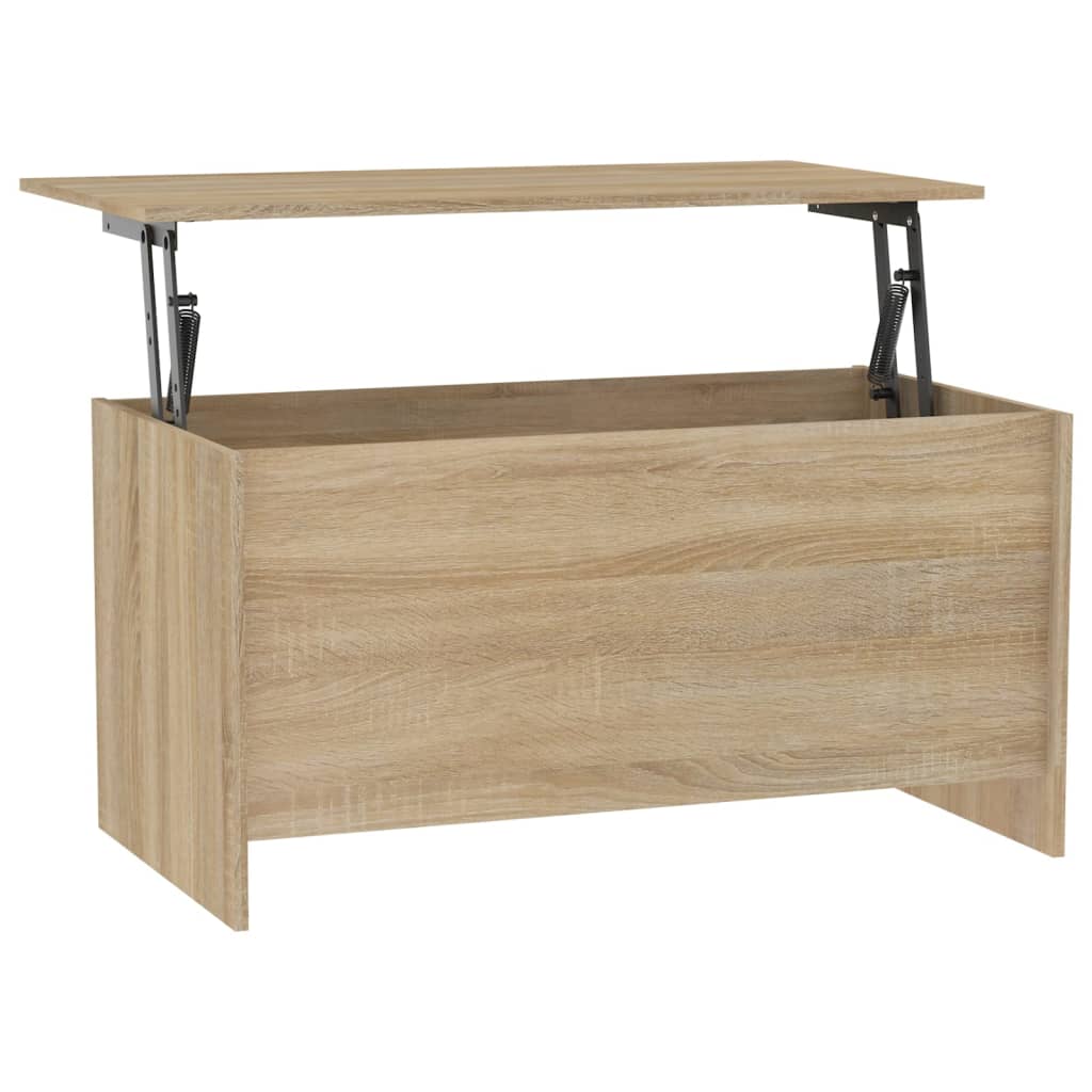 Table basse chêne sonoma 102x55,5x52,5 cm bois d'ingénierie