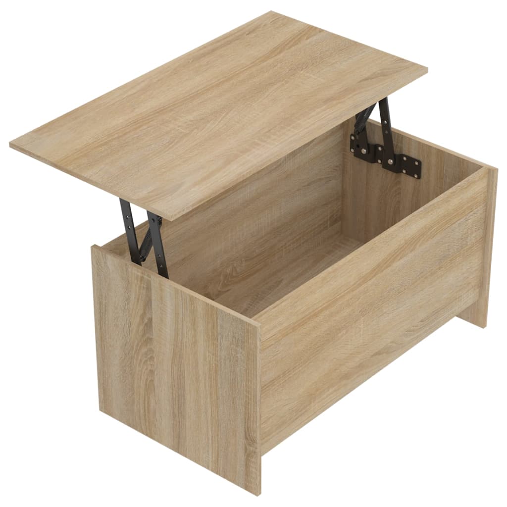 Table basse chêne sonoma 102x55,5x52,5 cm bois d'ingénierie