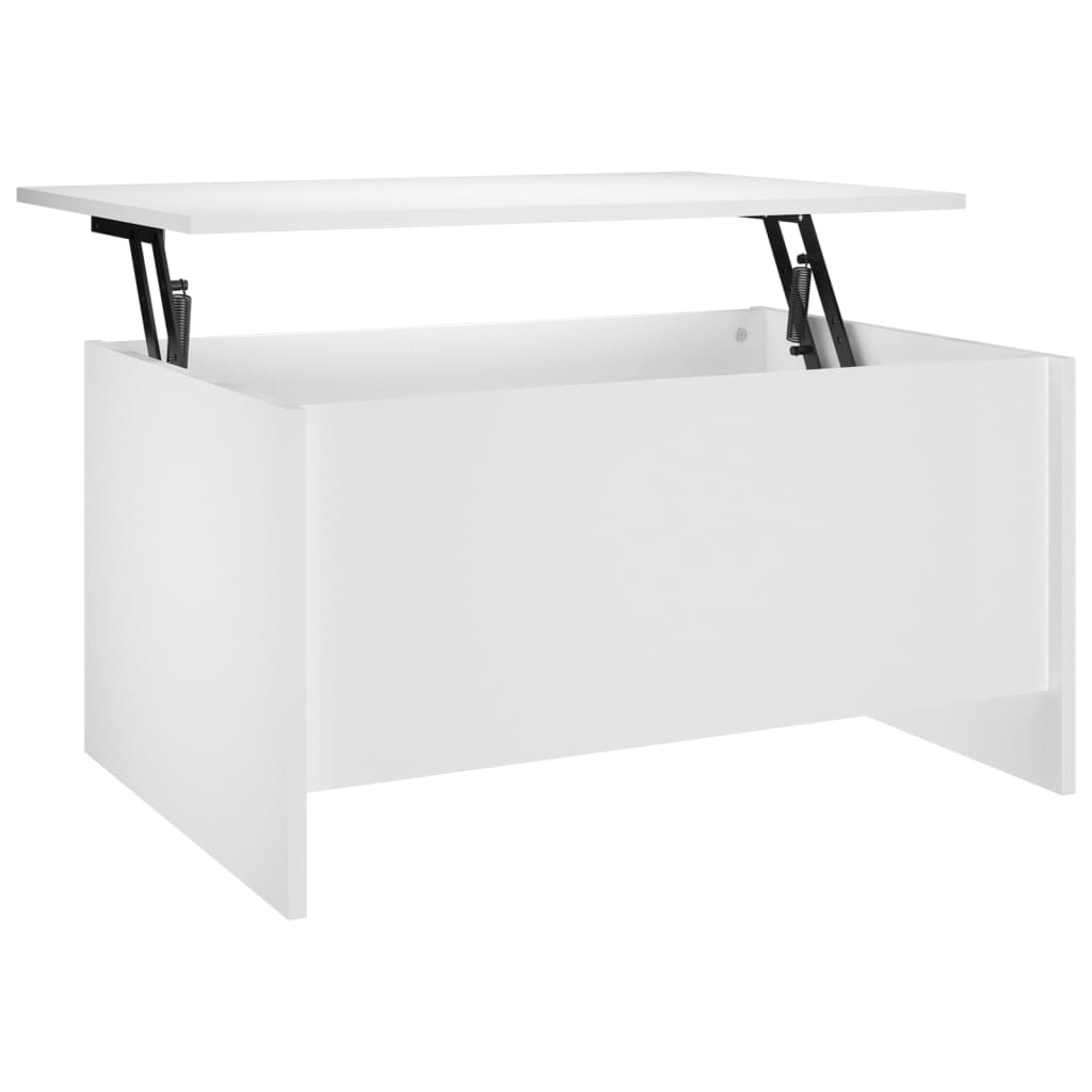 Table basse blanc 80x55,5x41,5 cm bois d'ingénierie - XIOS