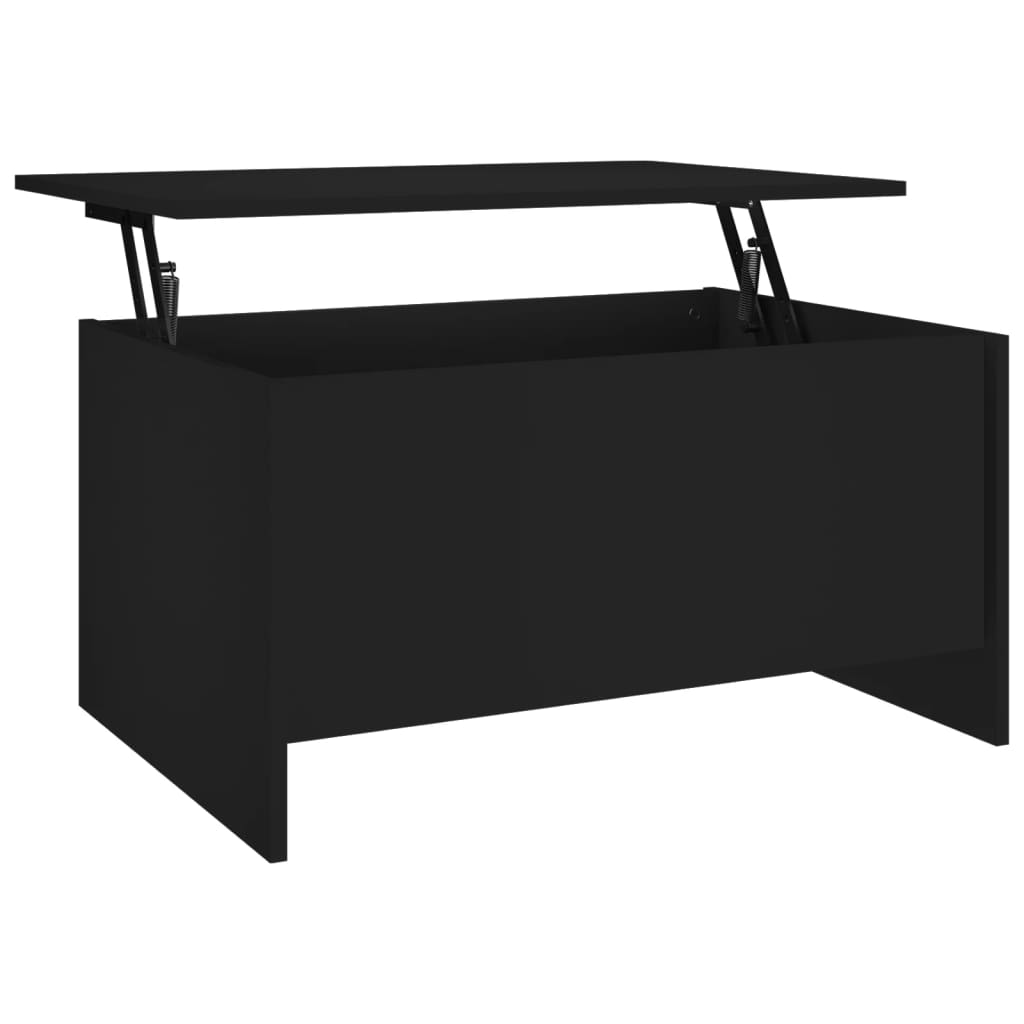Table basse noir 80x55,5x41,5 cm bois d'ingénierie - XIOS