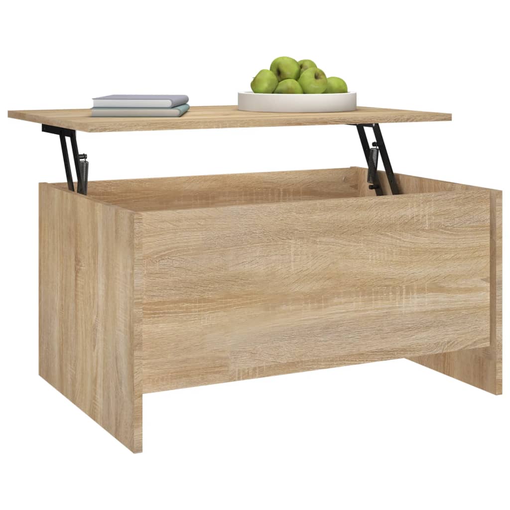Table basse chêne sonoma 80x55,5x41,5 cm bois d'ingénierie - XIOS