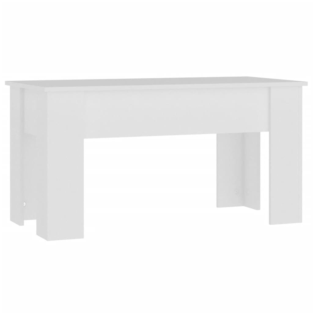 Table basse blanc 101x49x52 cm bois d'ingénierie - XIOS