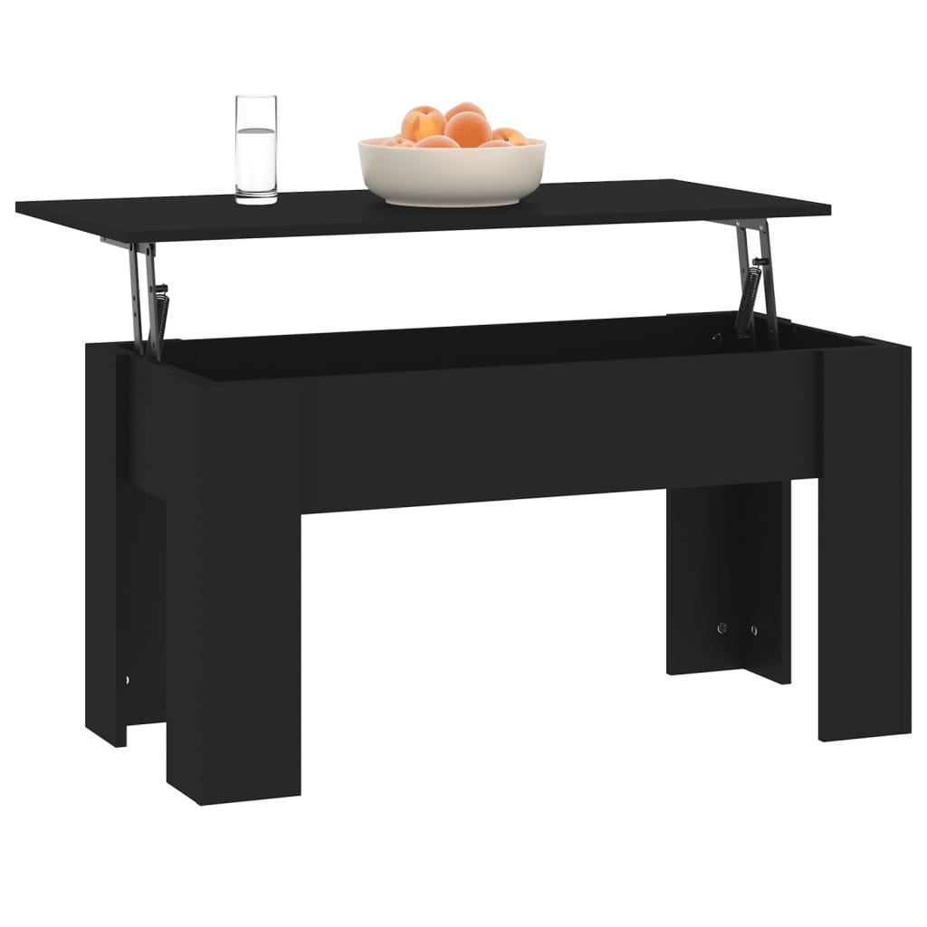 Table basse noir 101x49x52 cm bois d'ingénierie - XIOS