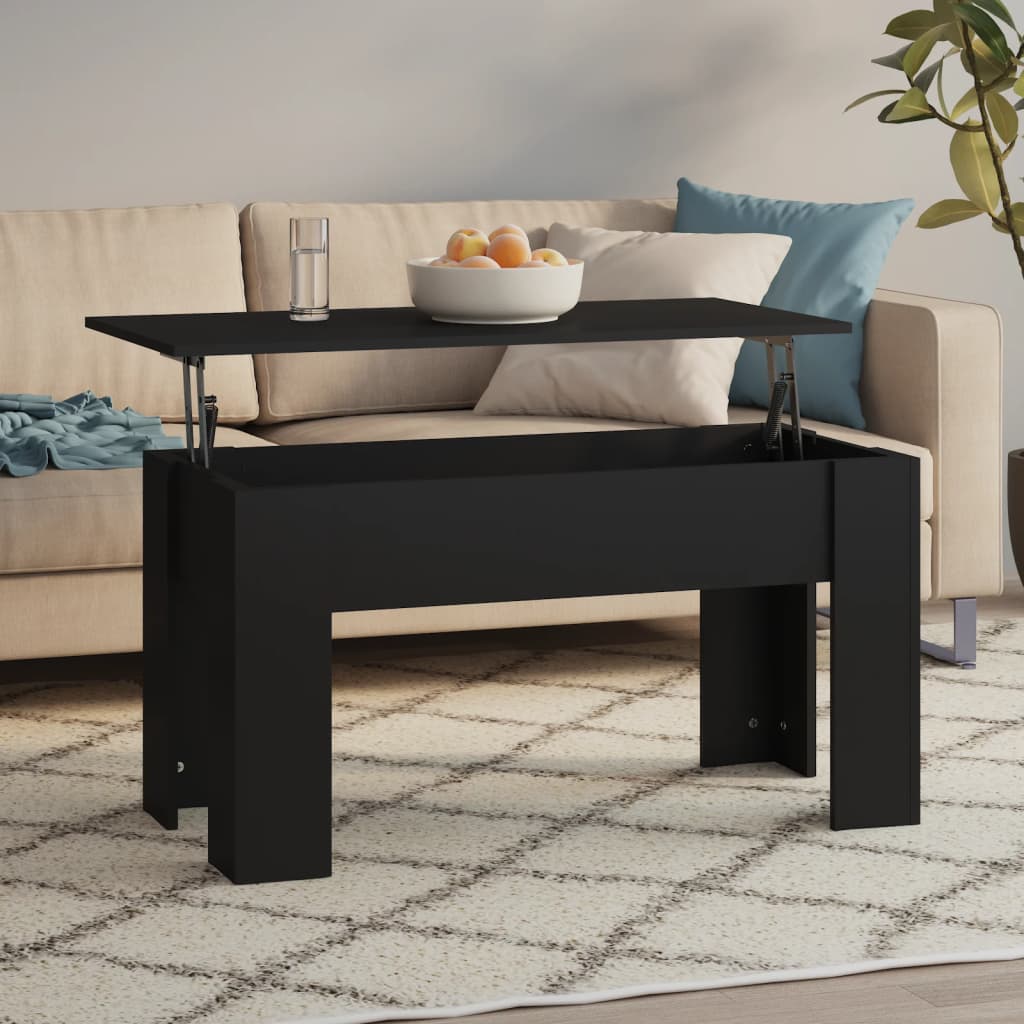 Table basse noir 101x49x52 cm bois d'ingénierie - XIOS