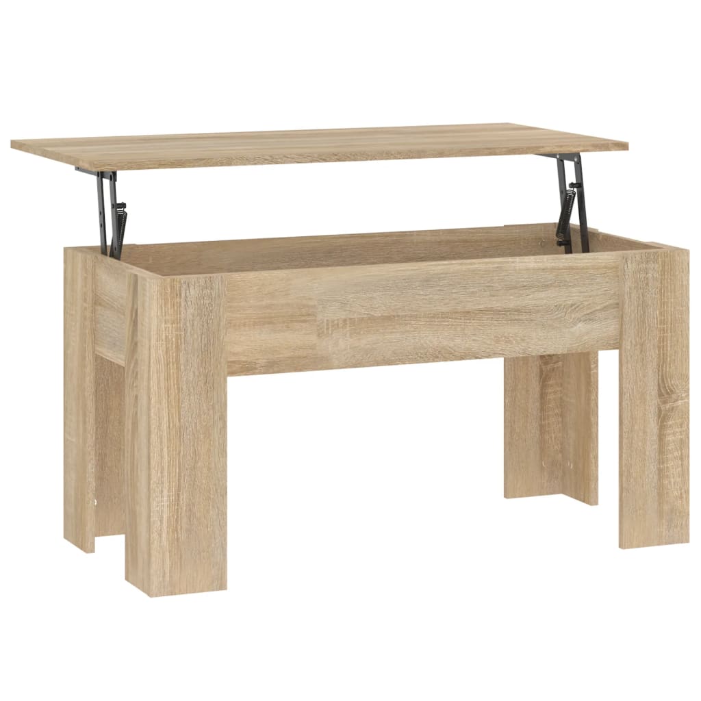 Table basse chêne sonoma 101x49x52 cm bois d'ingénierie - XIOS