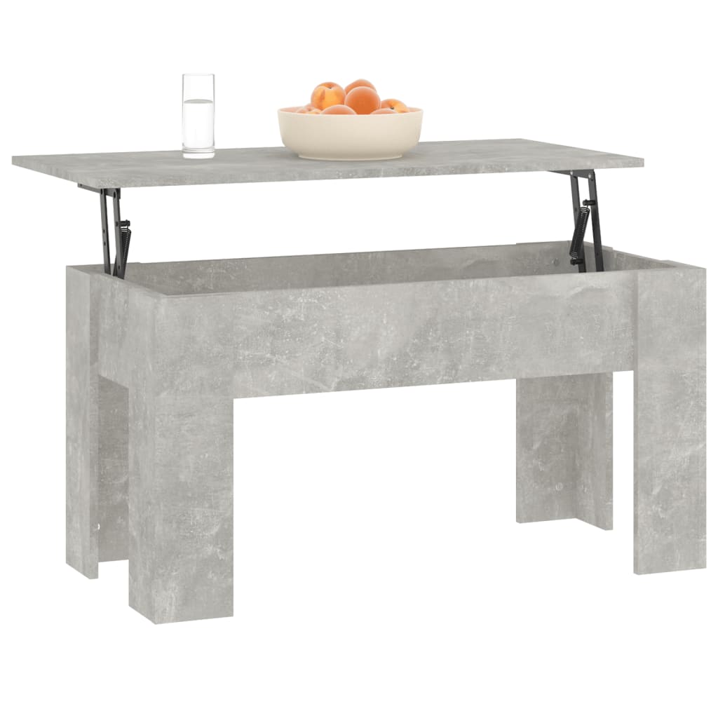 Table basse gris béton 101x49x52 cm bois d'ingénierie - XIOS