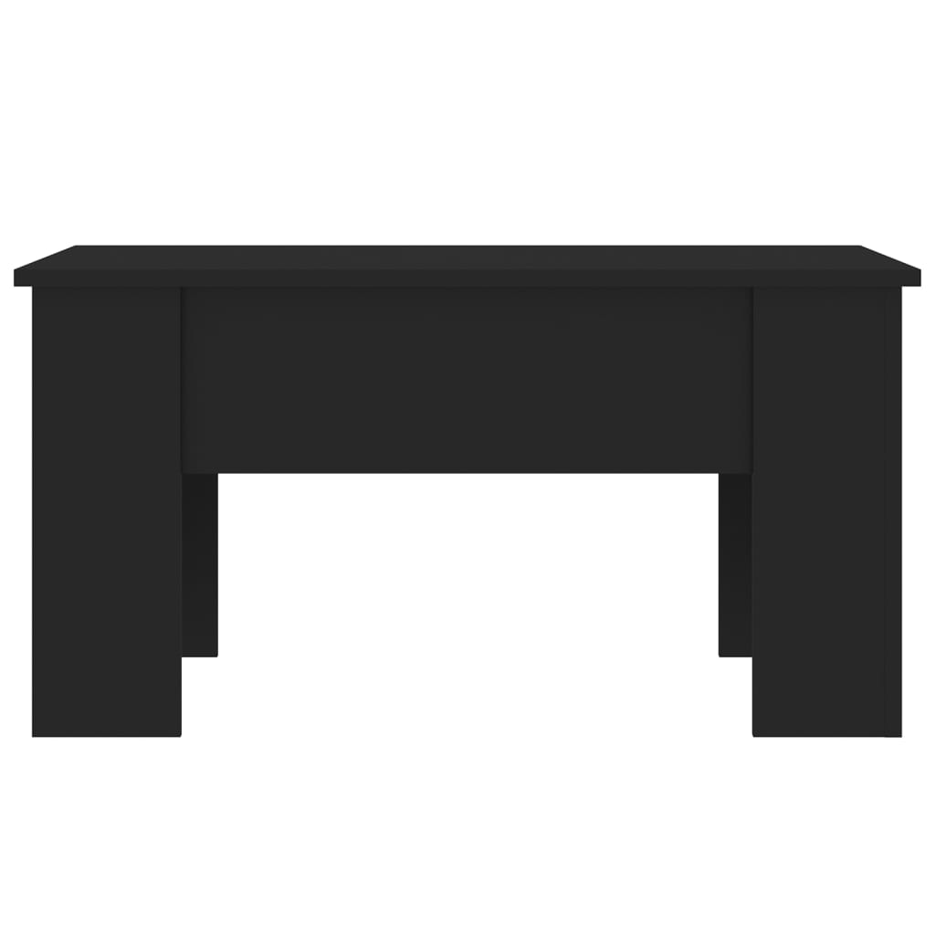 Table basse noir 79x49x41 cm bois d'ingénierie