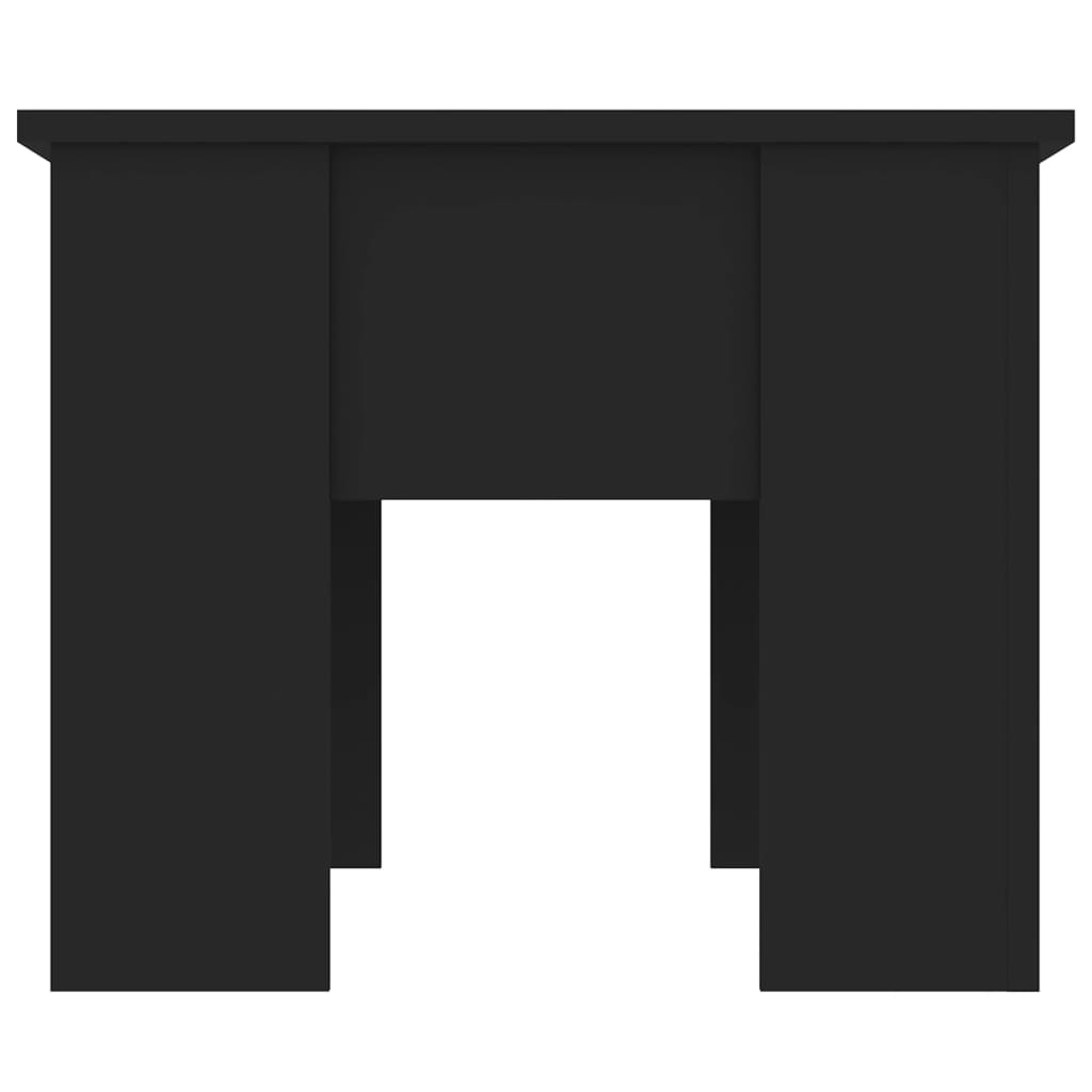 Table basse noir 79x49x41 cm bois d'ingénierie