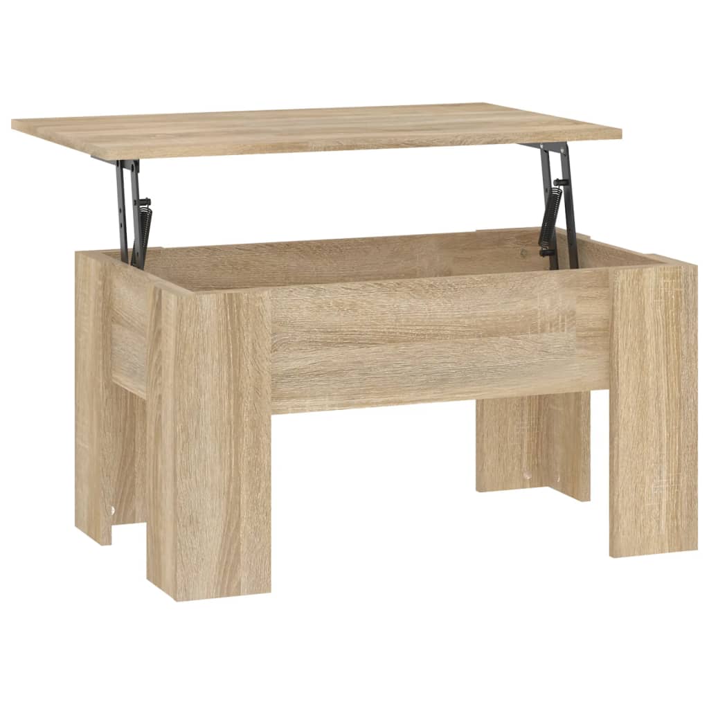 Table basse chêne sonoma 79x49x41 cm bois d'ingénierie - XIOS