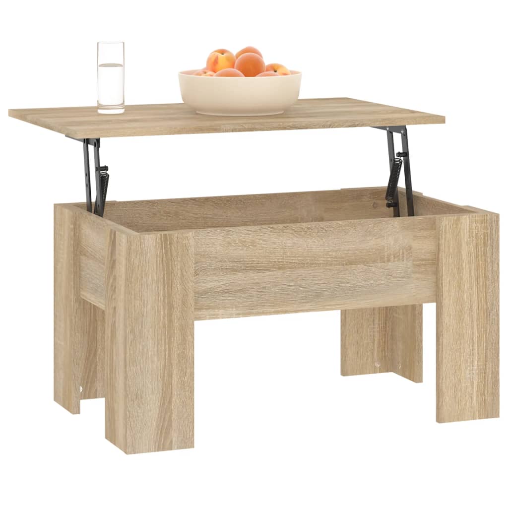 Table basse chêne sonoma 79x49x41 cm bois d'ingénierie - XIOS