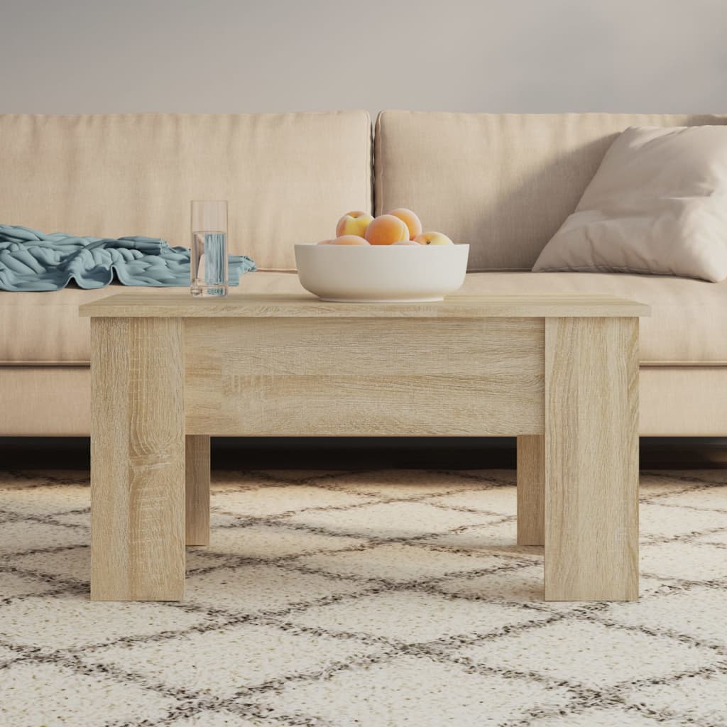 Table basse chêne sonoma 79x49x41 cm bois d'ingénierie - XIOS