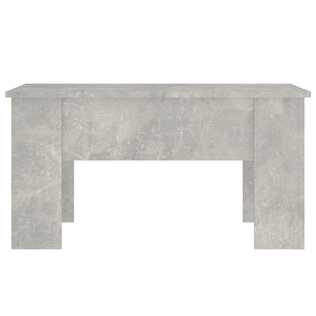 Table basse gris béton 79x49x41 cm bois d'ingénierie