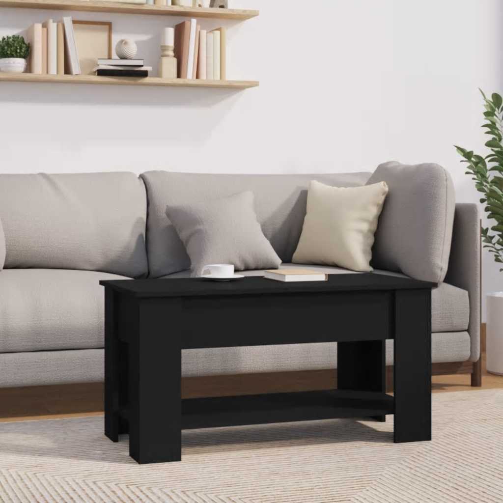 Table basse noir 101x49x52 cm bois d'ingénierie - XIOS