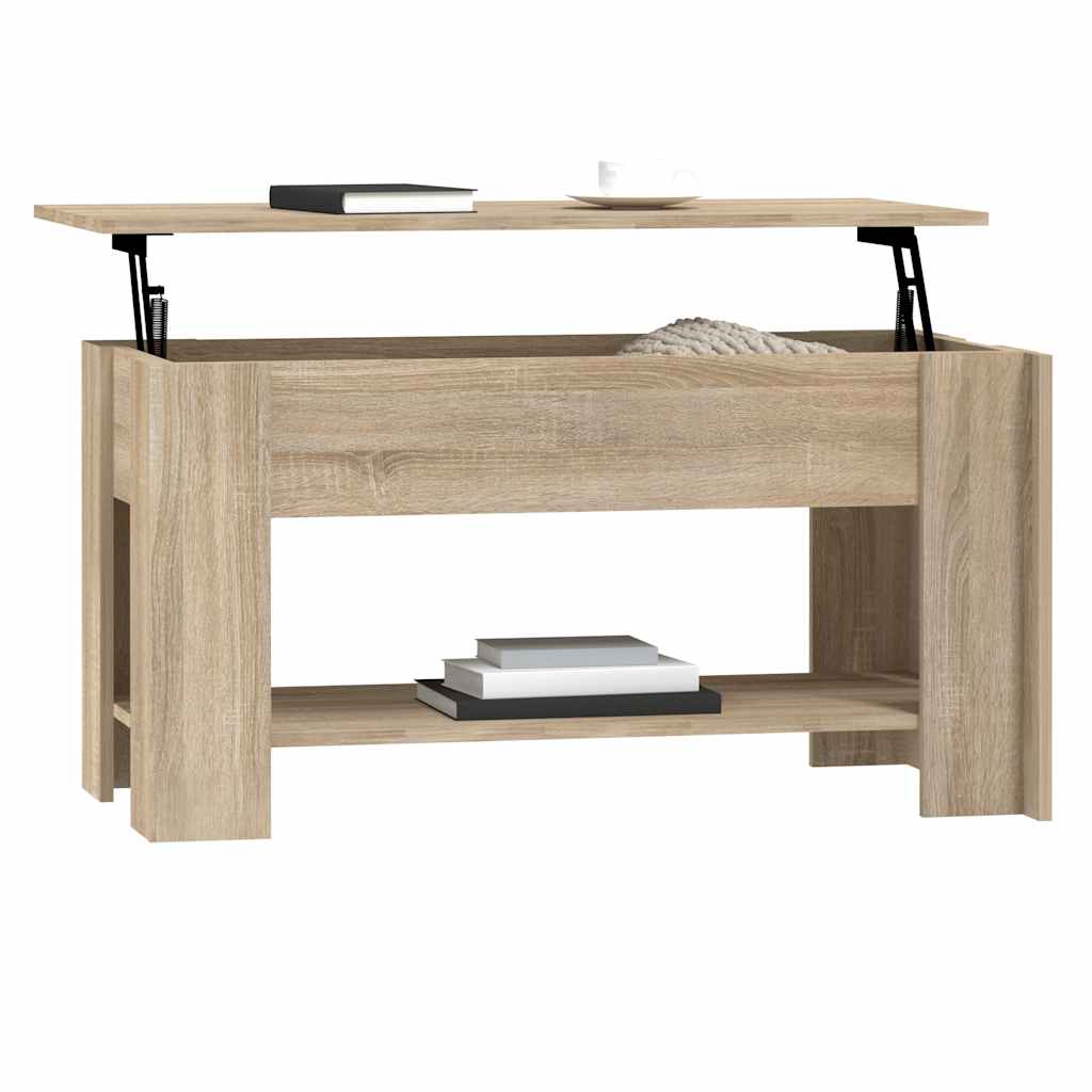 Table basse chêne sonoma 101x49x52 cm bois d'ingénierie - XIOS