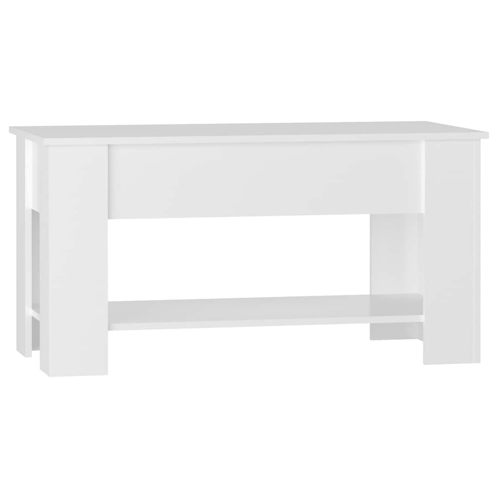Table basse blanc brillant 101x49x52 cm bois d'ingénierie - XIOS