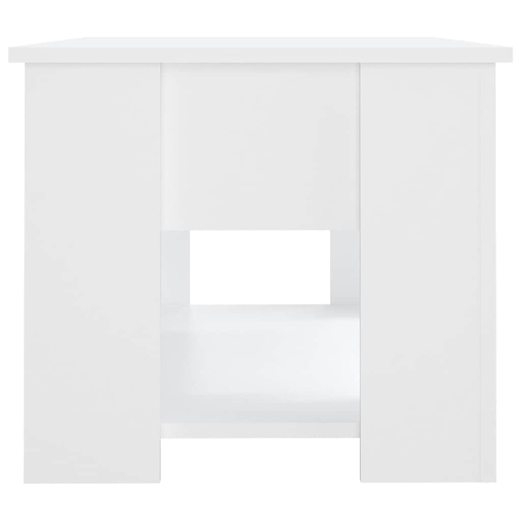 Table basse blanc 79x49x41 cm bois d'ingénierie - XIOS