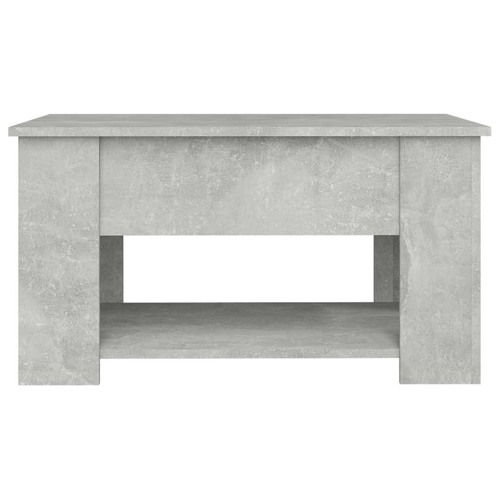 Table basse gris béton 79x49x41 cm bois d'ingénierie - XIOS