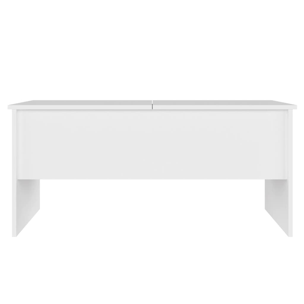 Table basse Blanc 102x50,5x46,5 cm Bois d'ingénierie