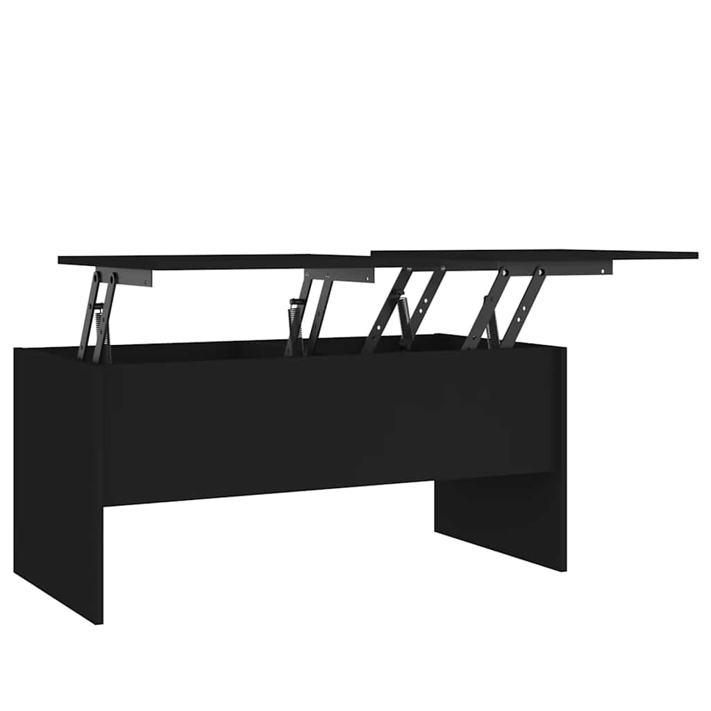 Table basse noir 102x50,5x46,5 cm bois d'ingénierie - XIOS