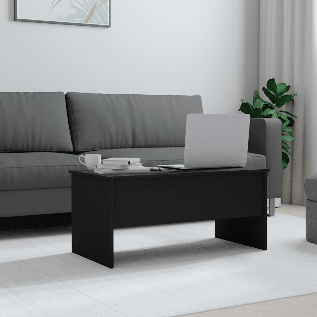 Table basse noir 102x50,5x46,5 cm bois d'ingénierie - XIOS