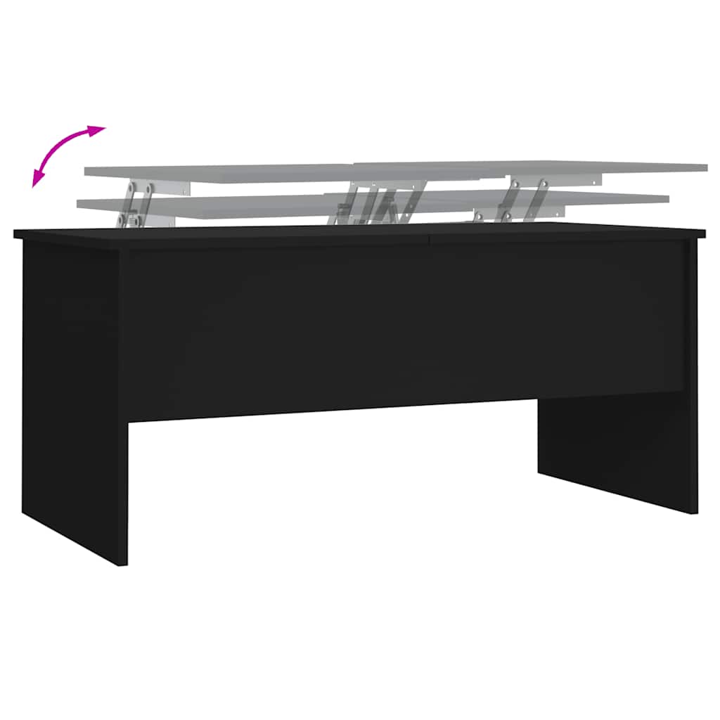 Table basse noir 102x50,5x46,5 cm bois d'ingénierie - XIOS
