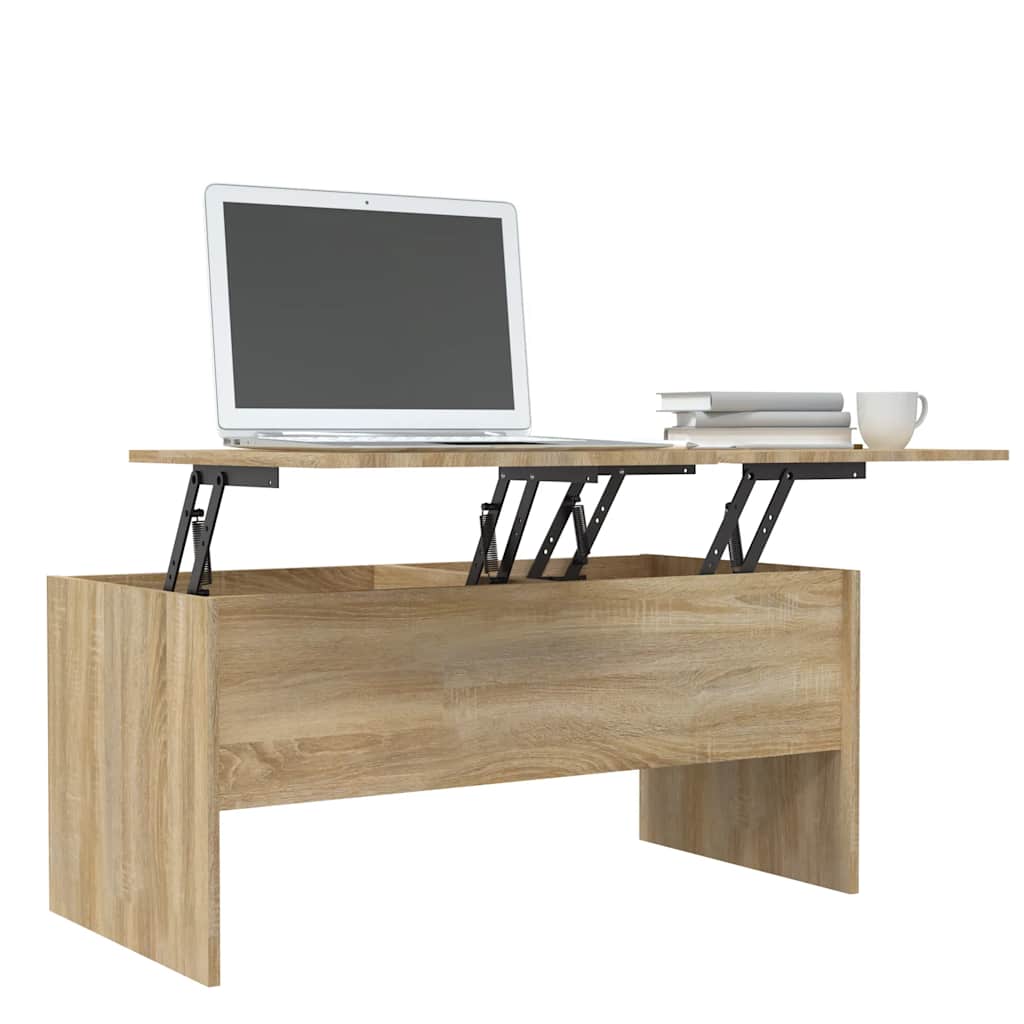 Table basse chêne sonoma 102x50,5x46,5 cm bois d'ingénierie - XIOS