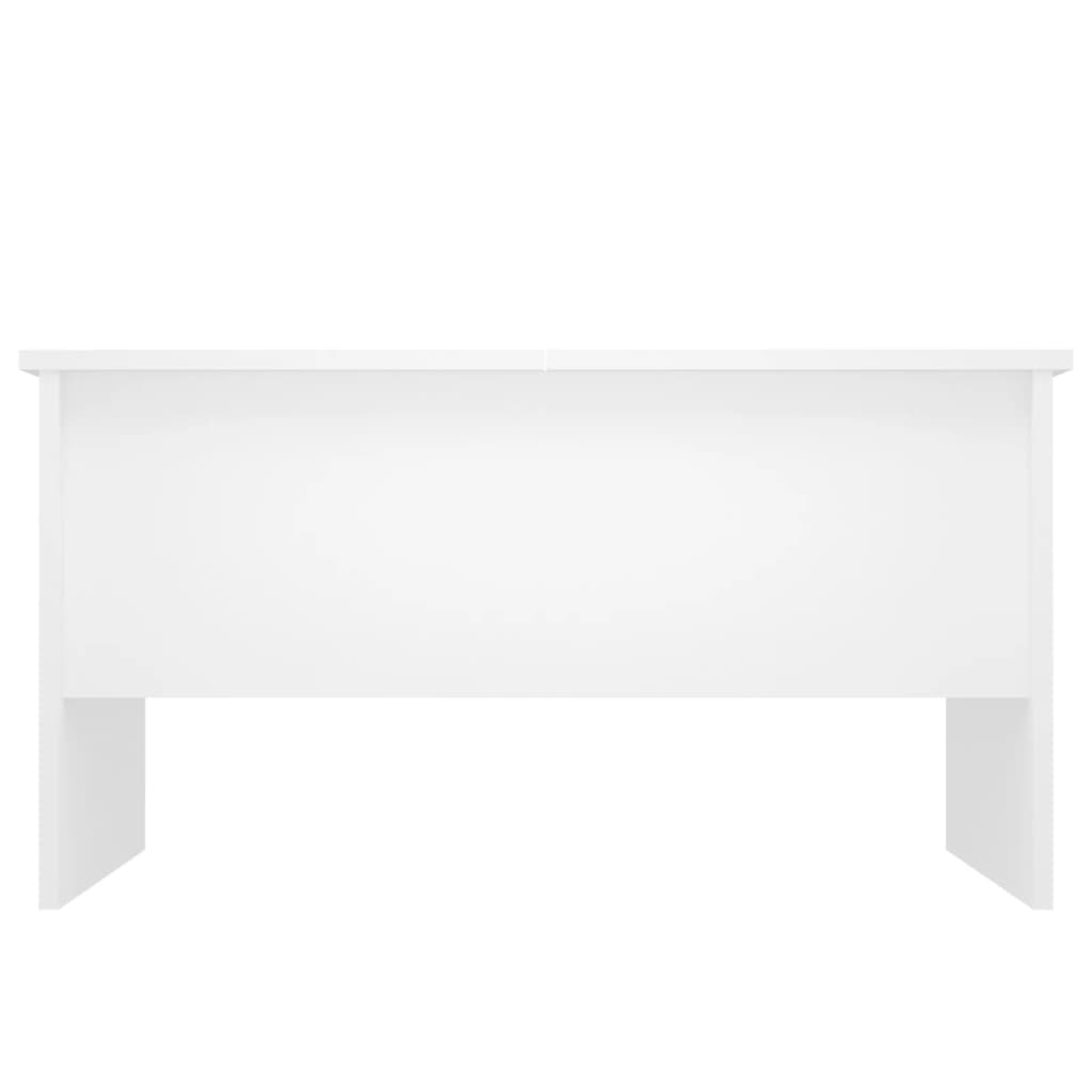 Table basse blanc 80x50x42,5 cm bois d'ingénierie