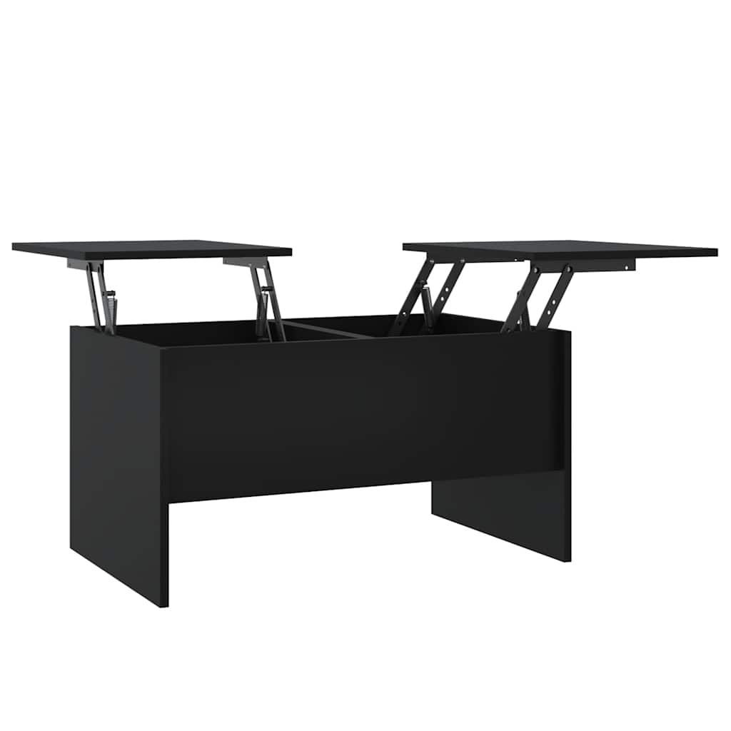 Table basse noir 80x50x42,5 cm bois d'ingénierie - XIOS