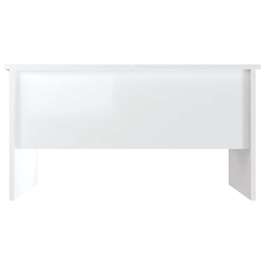 Table basse blanc brillant 80x50x42,5 cm bois d'ingénierie - XIOS