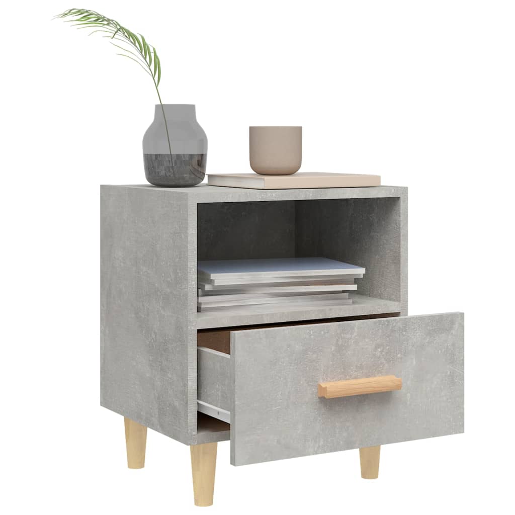 Table de chevet Gris béton 40x35x47 cm - XIOS