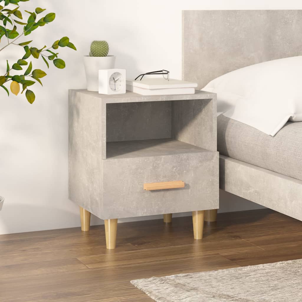 Table de chevet Gris béton 40x35x47 cm - XIOS