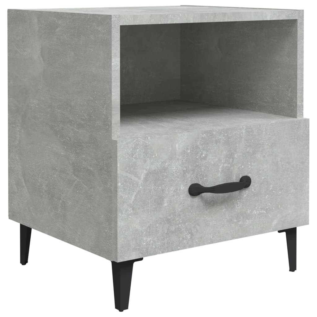 Tables de chevet 2 pcs Gris béton Bois d'ingénierie - XIOS