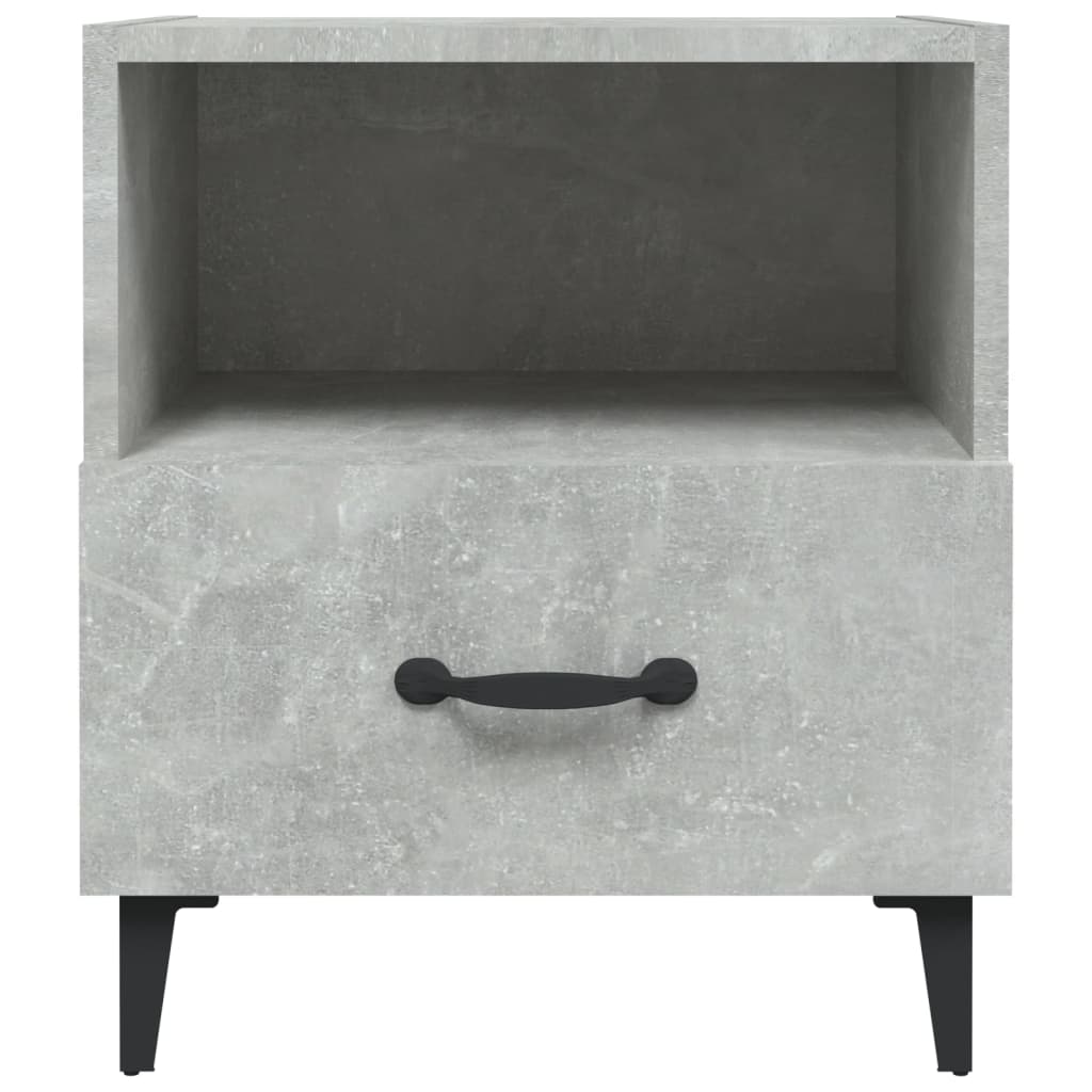 Tables de chevet 2 pcs Gris béton Bois d'ingénierie - XIOS