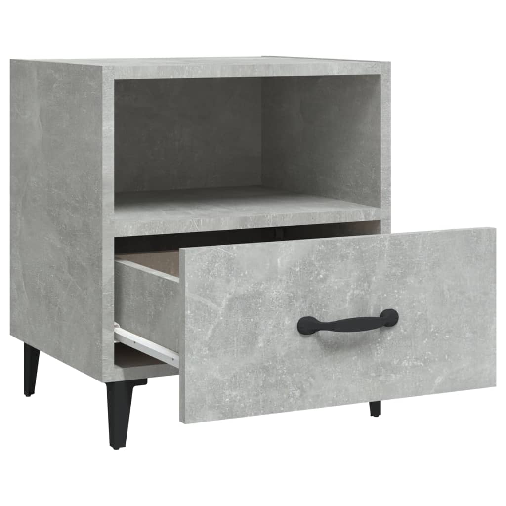 Tables de chevet 2 pcs Gris béton Bois d'ingénierie - XIOS