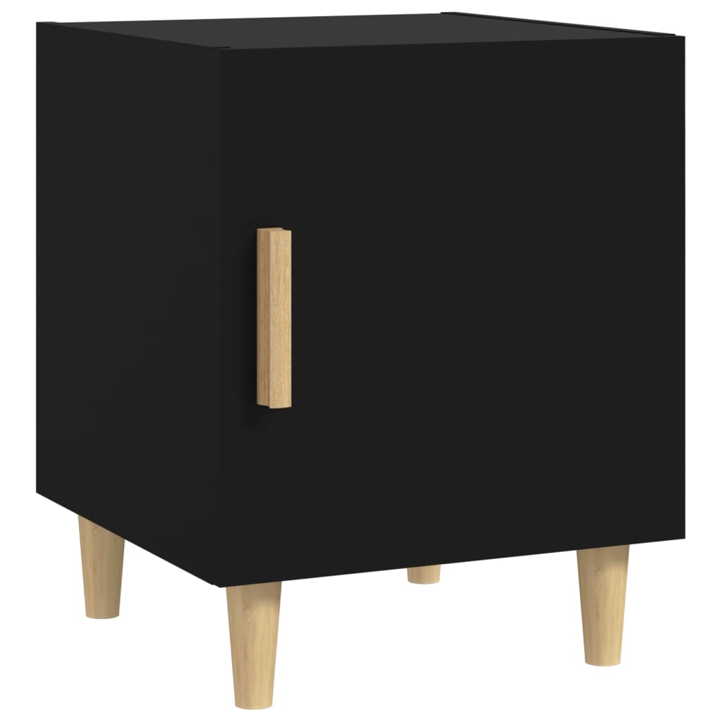 Table de chevet Noir Bois d'ingénierie Tables de chevet vidaXL   