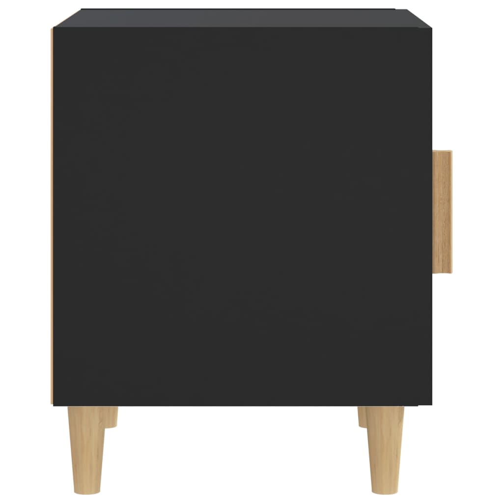 Table de chevet Noir Bois d'ingénierie Tables de chevet vidaXL   