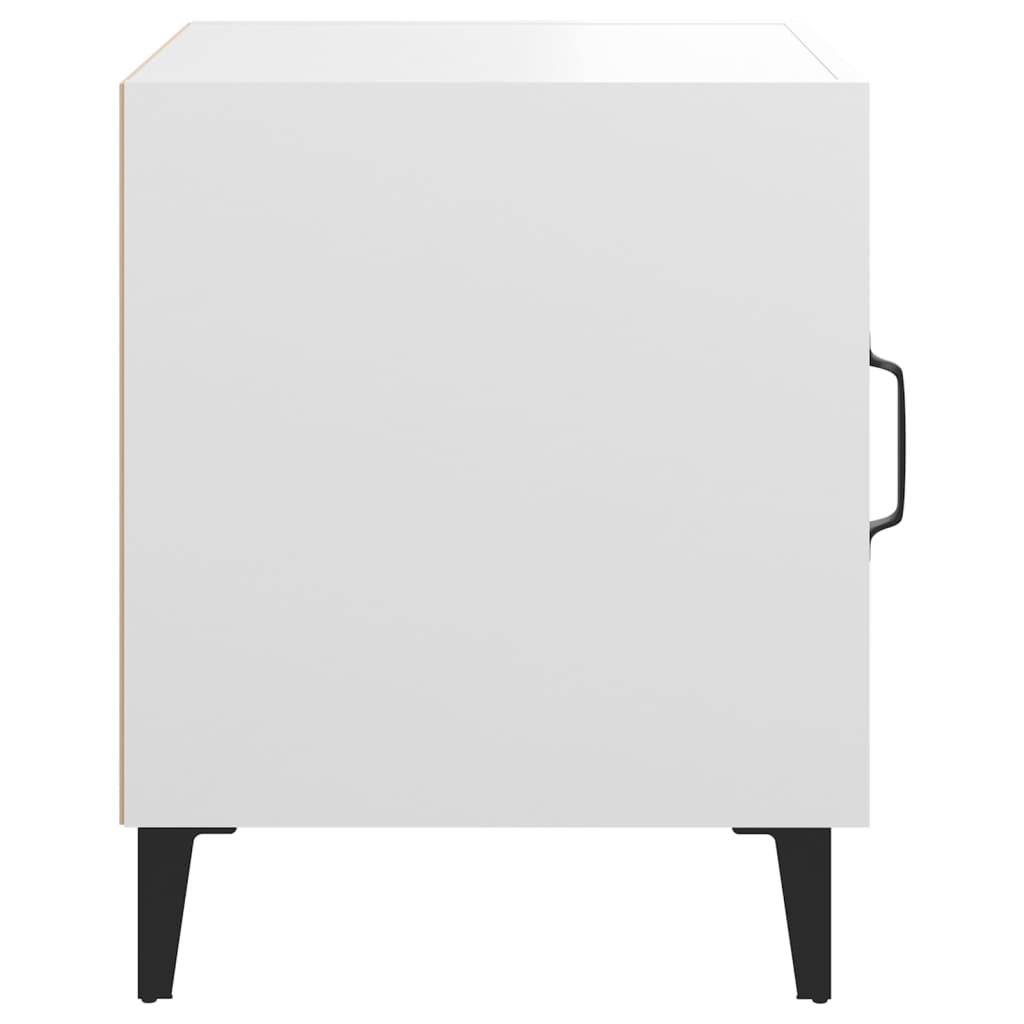 Tables de chevet 2 pcs Blanc Bois d'ingénierie - XIOS