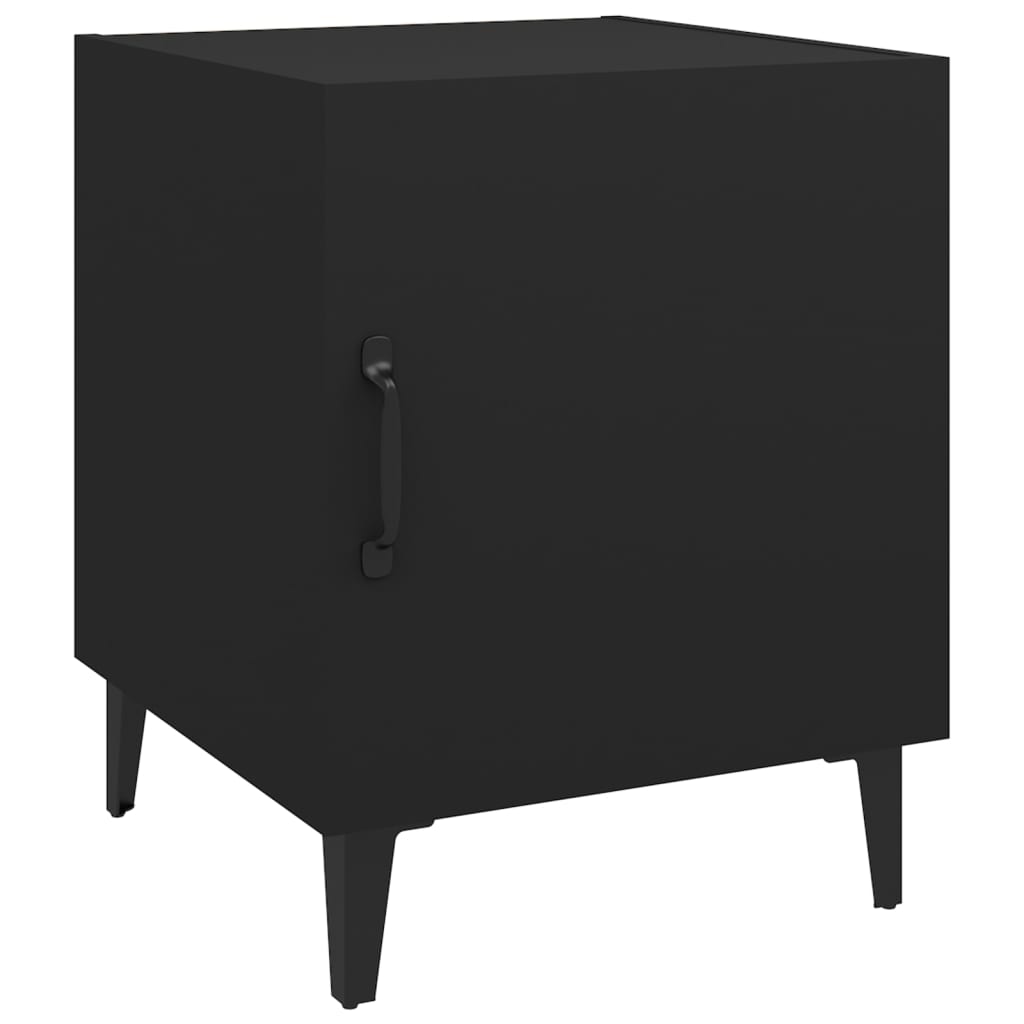 Tables de chevet 2 pcs Noir Bois d'ingénierie - XIOS
