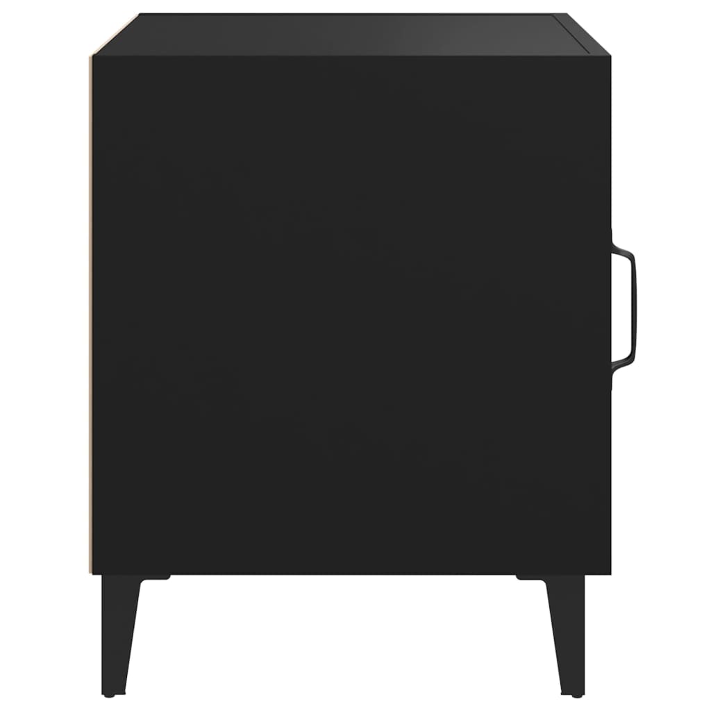 Tables de chevet 2 pcs Noir Bois d'ingénierie - XIOS