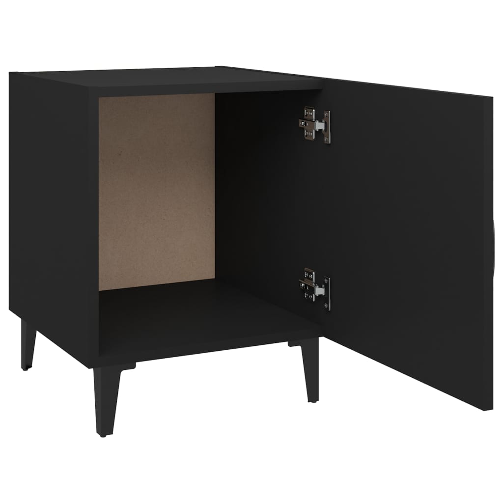 Tables de chevet 2 pcs Noir Bois d'ingénierie - XIOS